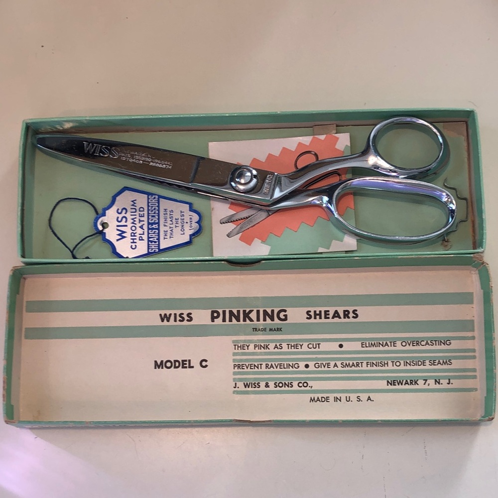 Wiss Model C Silver Pinking Shears, Vintage